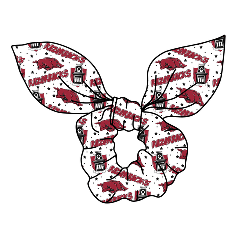 (PREORDER) SCRUNCHIE-College Football-Arkansas Razorbacks