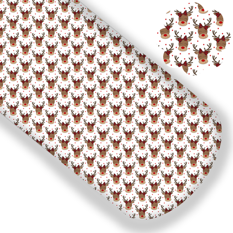 **READY TO SHIP!** Buffalo Plaid Reindeer Premium Faux Leather