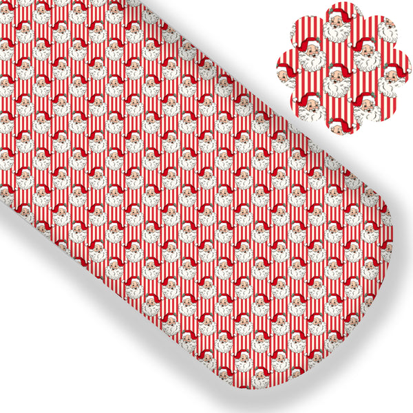 Red Striped Santa Premium Faux Leather