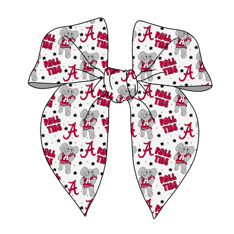 (PREORDER) PRE-TIED SURGED EDGE BOW-College Football-Alabama Roll Tide