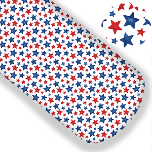**READY TO SHIP!** Red, White and Blue Watercolor Stars Premium Faux Leather