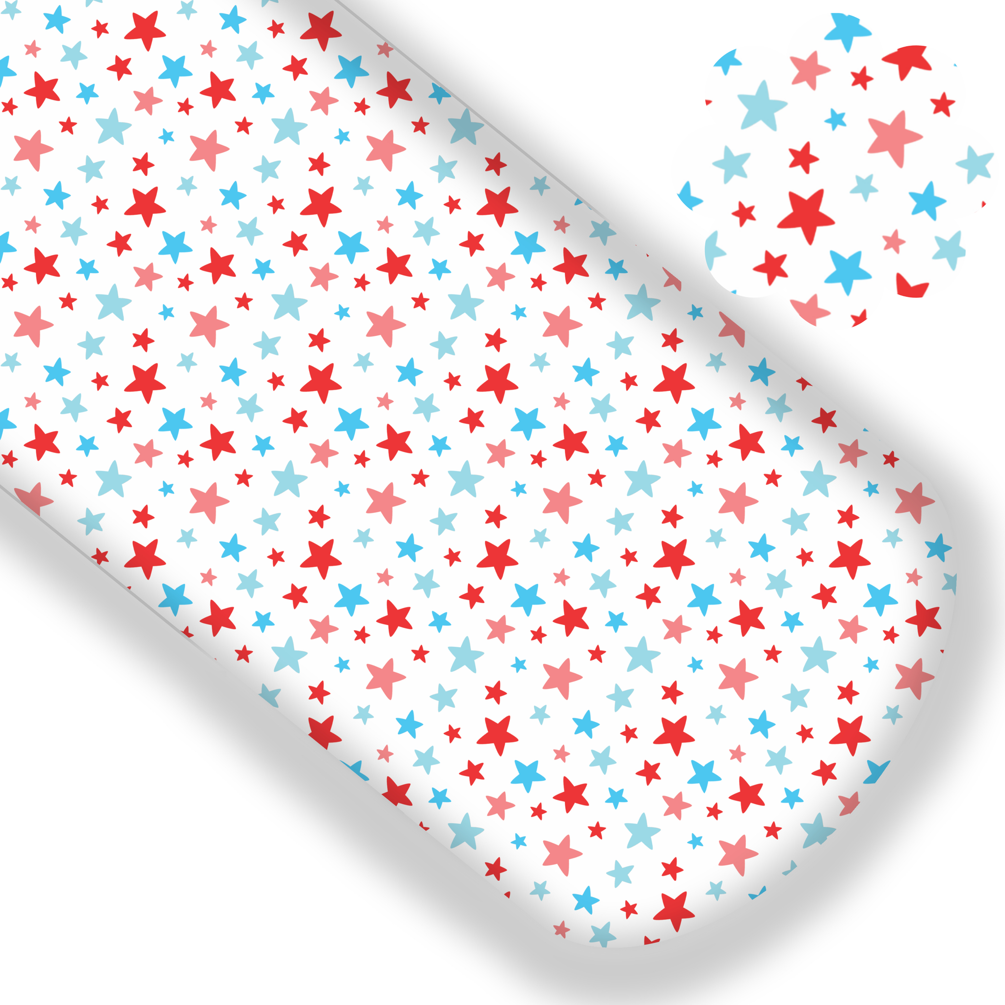 **READY TO SHIP!** Red, White and Pink Stars Premium Faux Leather