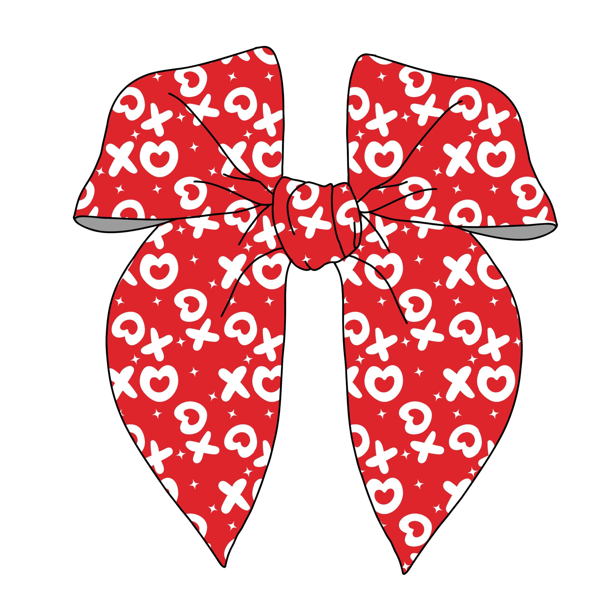 (PREORDER) PRE-TIED SURGED EDGE BOW-Red XO