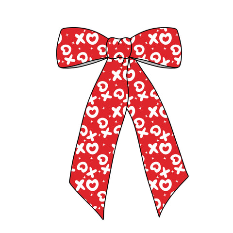 (PREORDER) PRE-TIED LONG TAILS BOW-Red XO