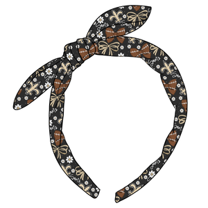(PREORDER) KNOTTED BOW HEADBAND-NFL-Saints