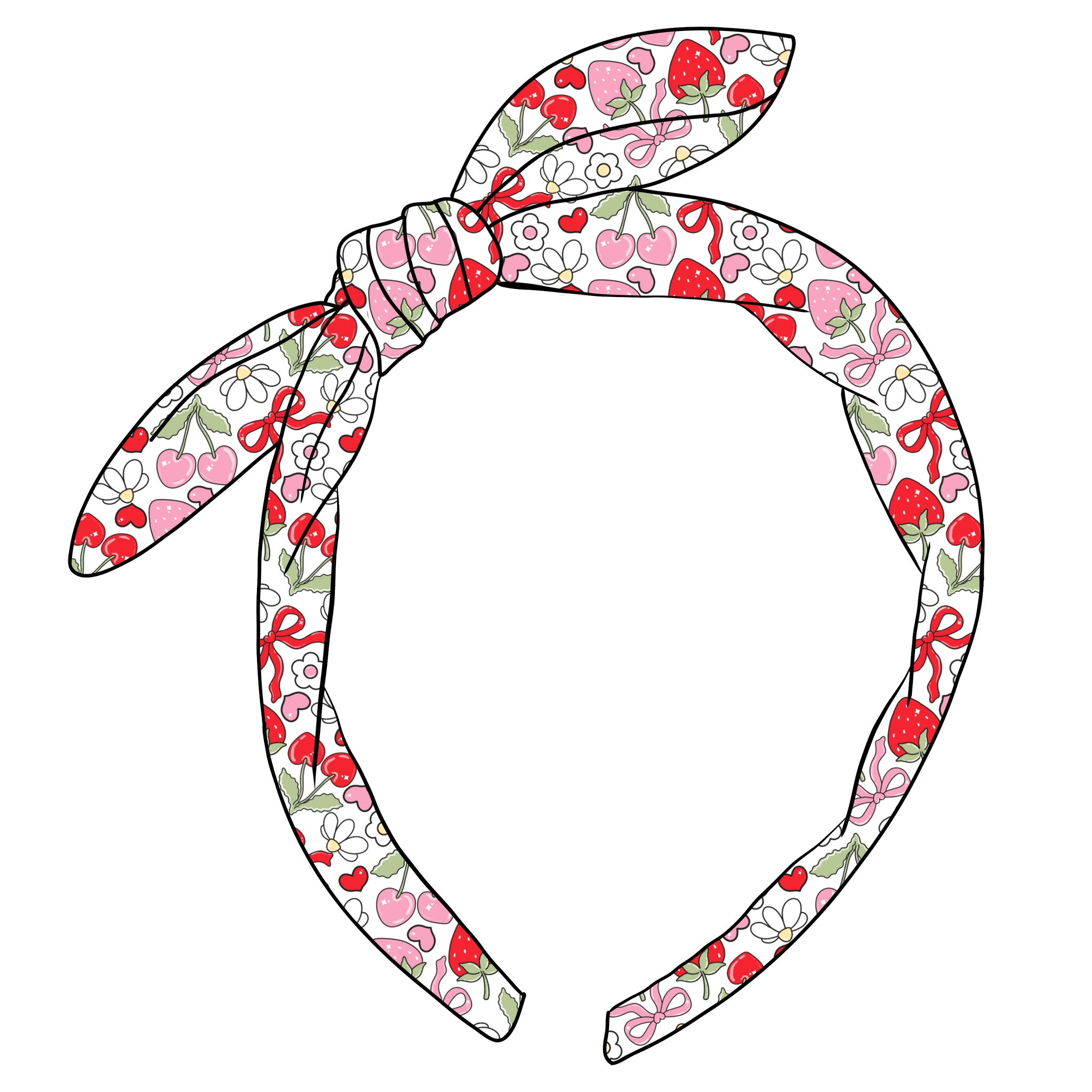 (PREORDER) KNOTTED BOW HEADBAND-Sweet Coquette