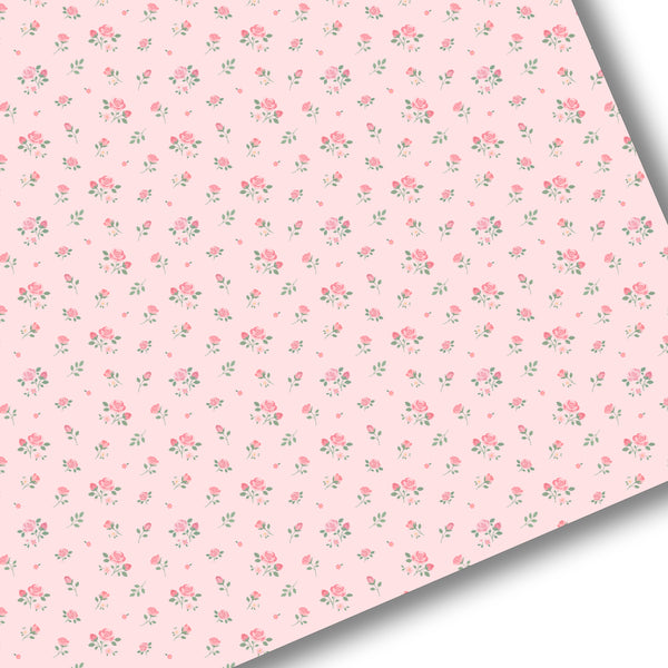 Pink Shabby Chic Floral Premium Faux Leather