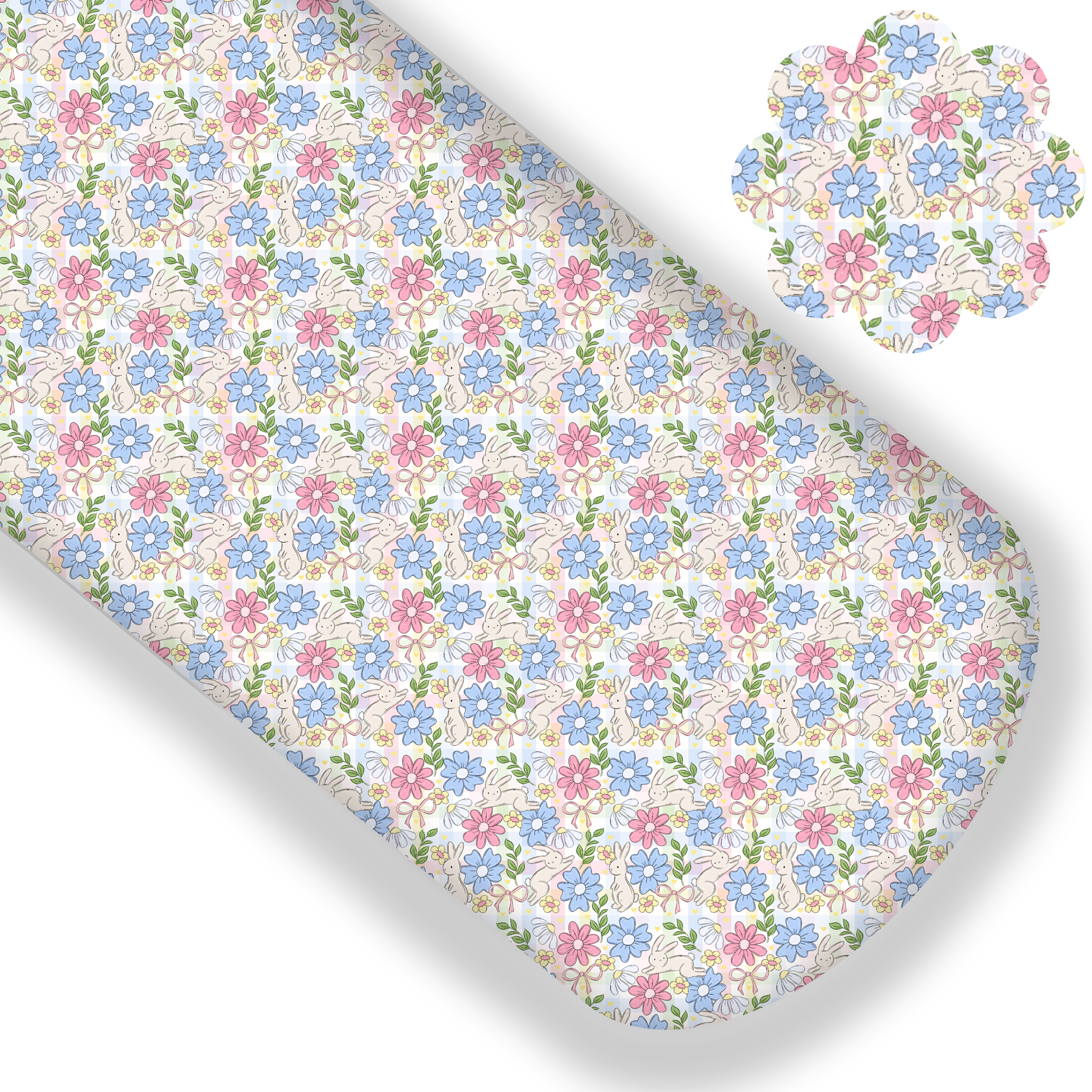 **READY TO SHIP!**Spring Bunny Floral Premium Faux Leather