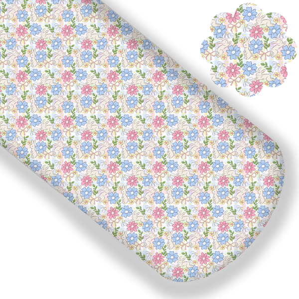 **READY TO SHIP!**Spring Bunny Floral Premium Faux Leather