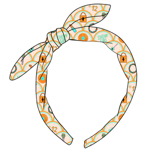 (PREORDER) KNOTTED BOW HEADBAND-ShowGirl Records Orange