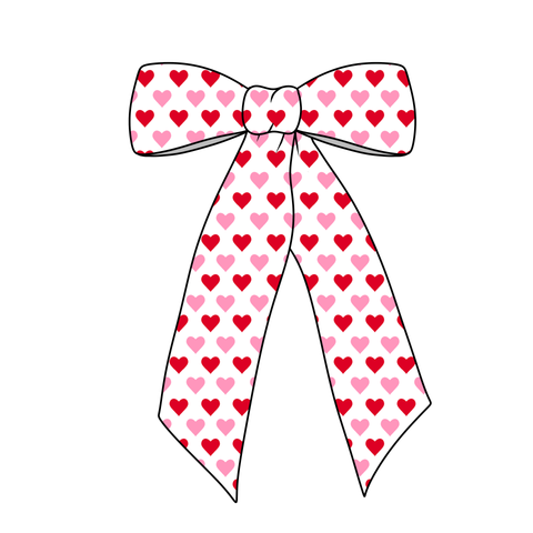 (PREORDER) PRE-TIED LONG TAILS BOW-Sweethearts