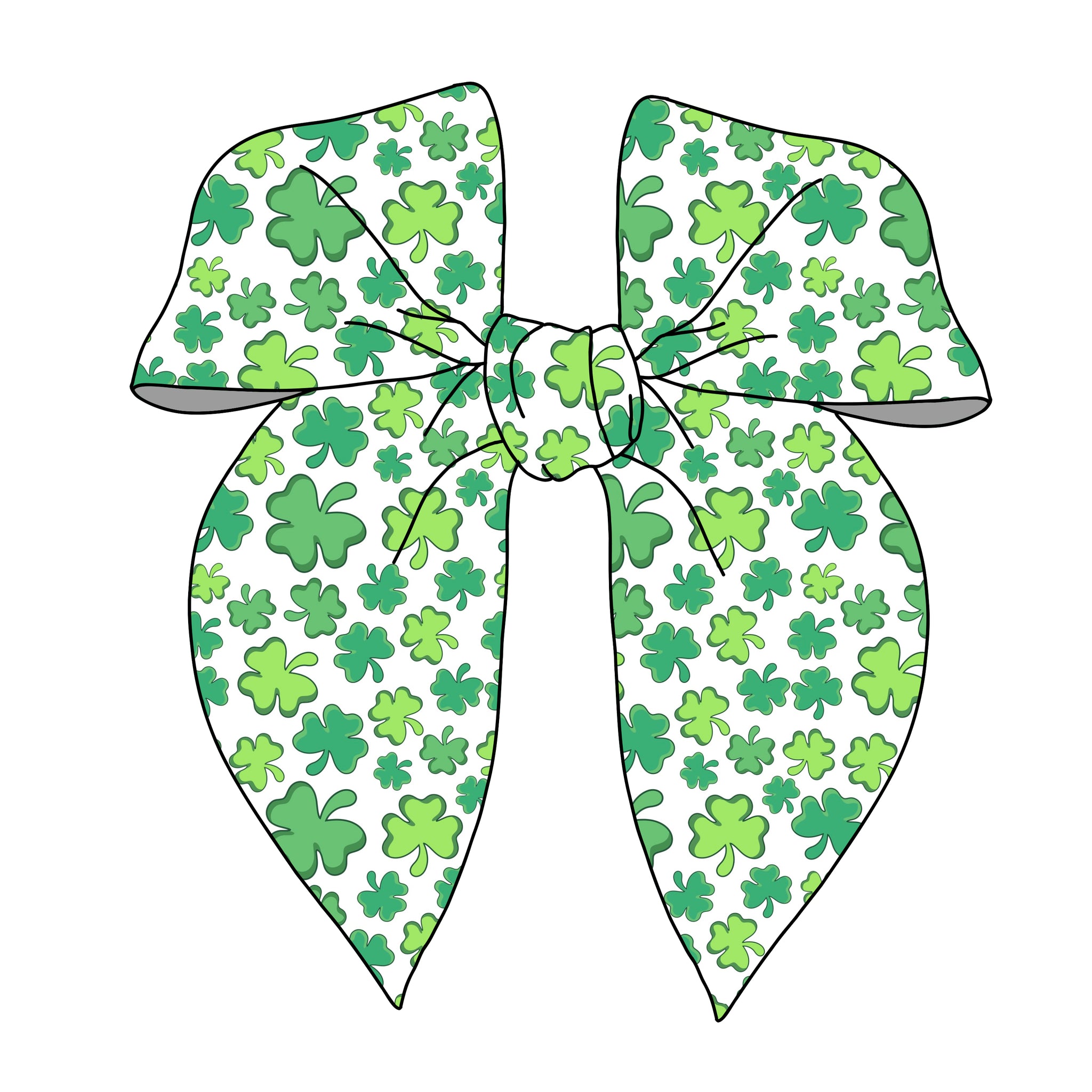 PRE-TIED SURGED EDGE BOW-Shamrocks