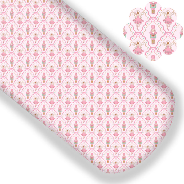 Pink Scalloped Nutcracker Premium Faux Leather