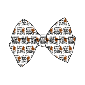 (PREORDER) PRE-TIED BOW-"I'm Just Here For The Snacks"