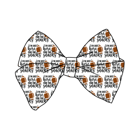 (PREORDER) PRE-TIED BOW-"I'm Just Here For The Snacks"