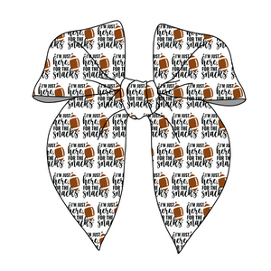 (PREORDER) PRE-TIED SURGED EDGE BOW-"I'm Just Here For The Snacks"