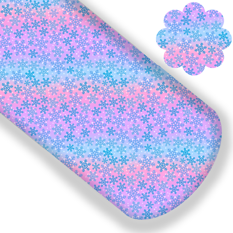**READY TO SHIP!** Ombre Snowflakes Premium Faux Leather