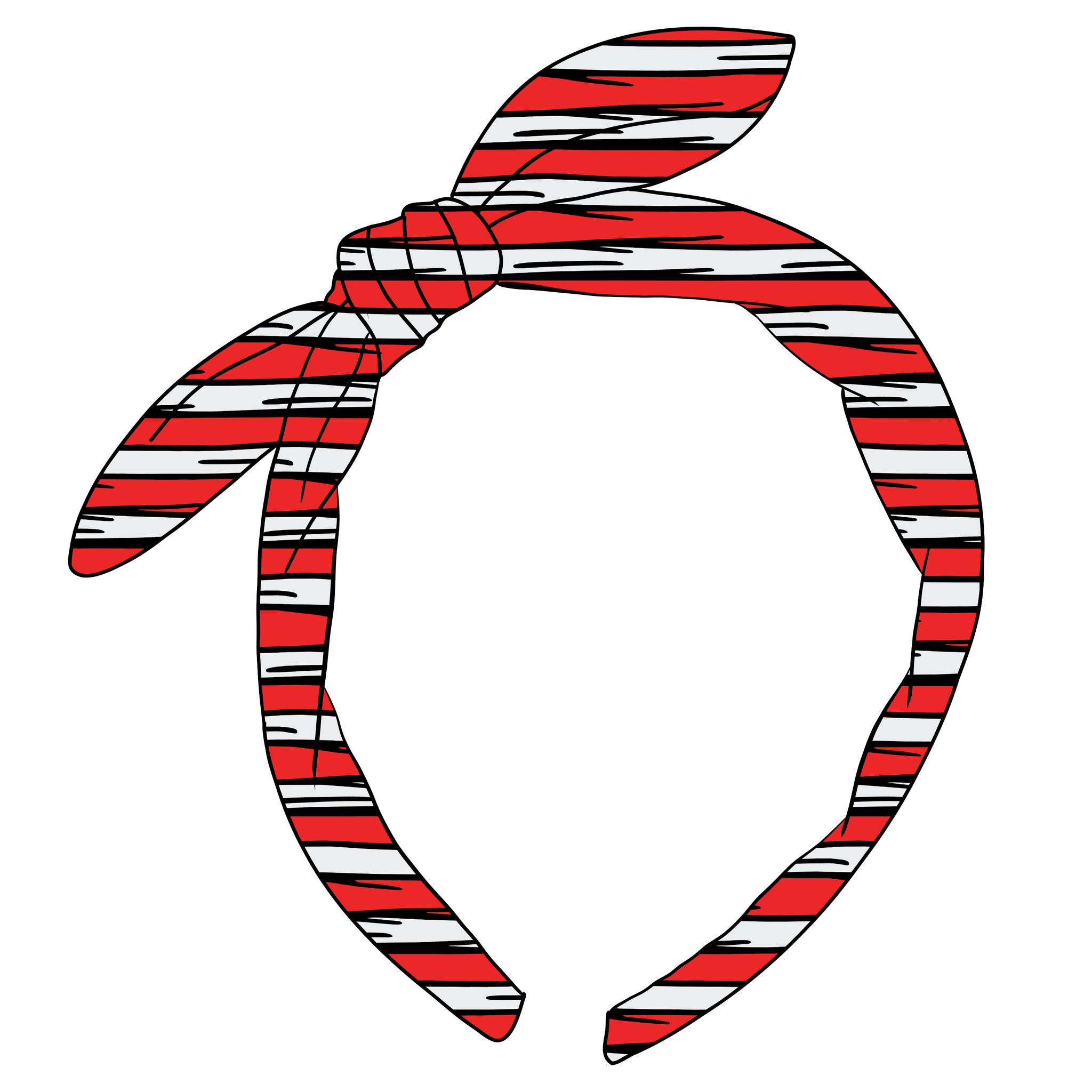 KNOTTED BOW HEADBAND-Seuss Stripes