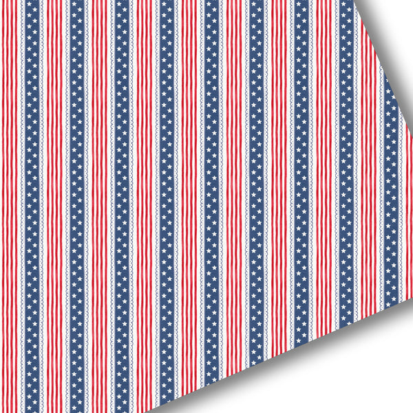 Stars and Stripes Scallop Premium Faux Leather
