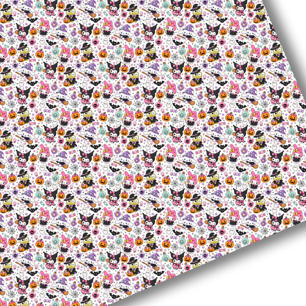 Spooky Cute Kitty Friends Premium Faux Leather