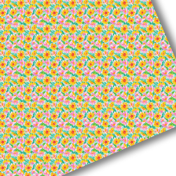 Summer Sunflower Premium Faux Leather