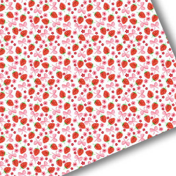 **READY TO SHIP!** Sweet Strawberry Coquette Premium Faux Leather