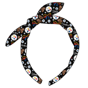 (PREORDER) KNOTTED BOW HEADBAND-NFL-Steelers