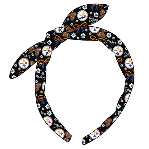 (PREORDER) KNOTTED BOW HEADBAND-NFL-Steelers