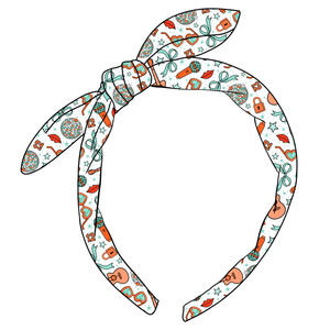 (PREORDER) KNOTTED BOW HEADBAND-ShowGirl (White)