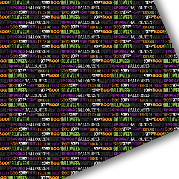 Halloween Words Premium Faux Leather