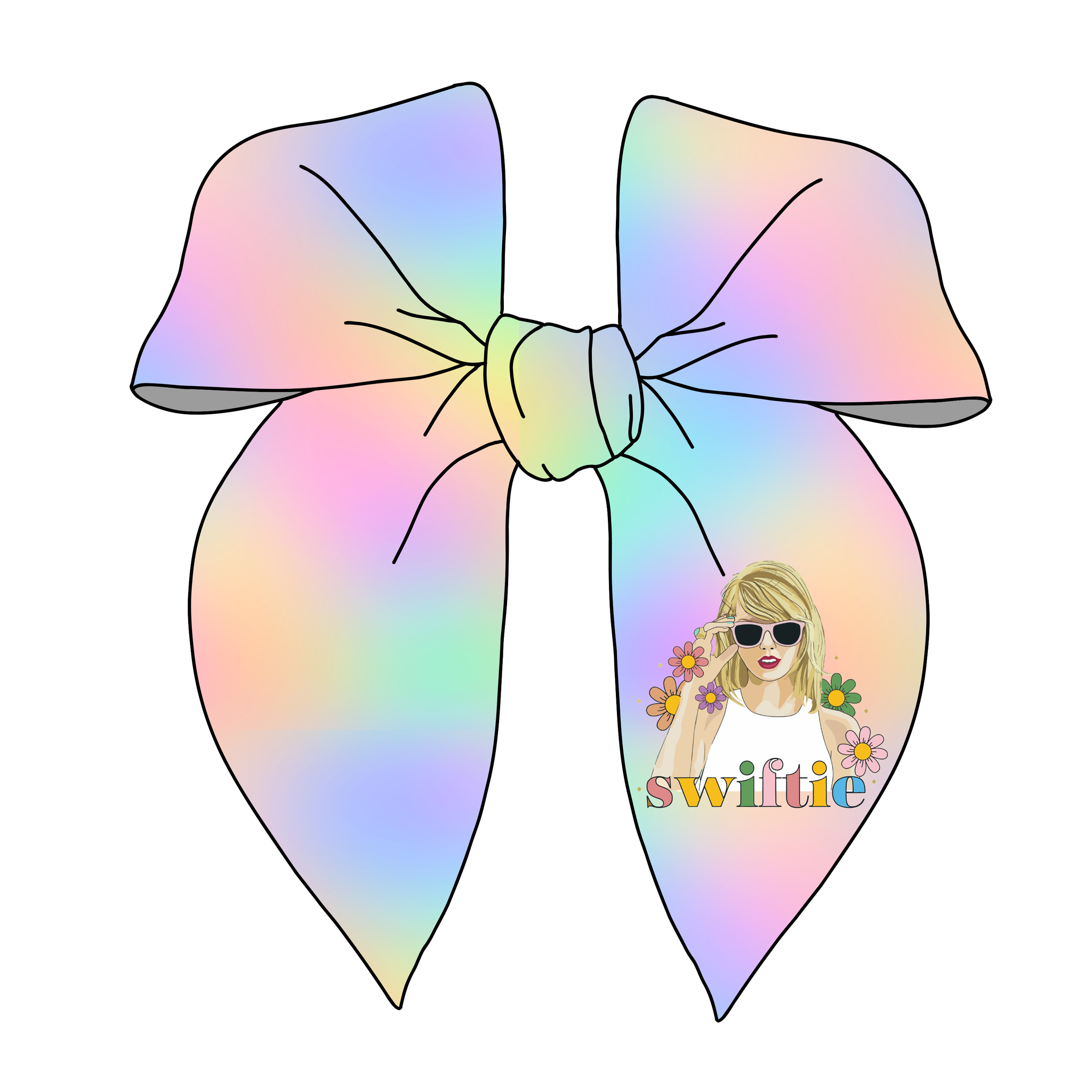 (PREORDER) PRE-TIED SURGED EDGE-Swiftie Flower Rainbow