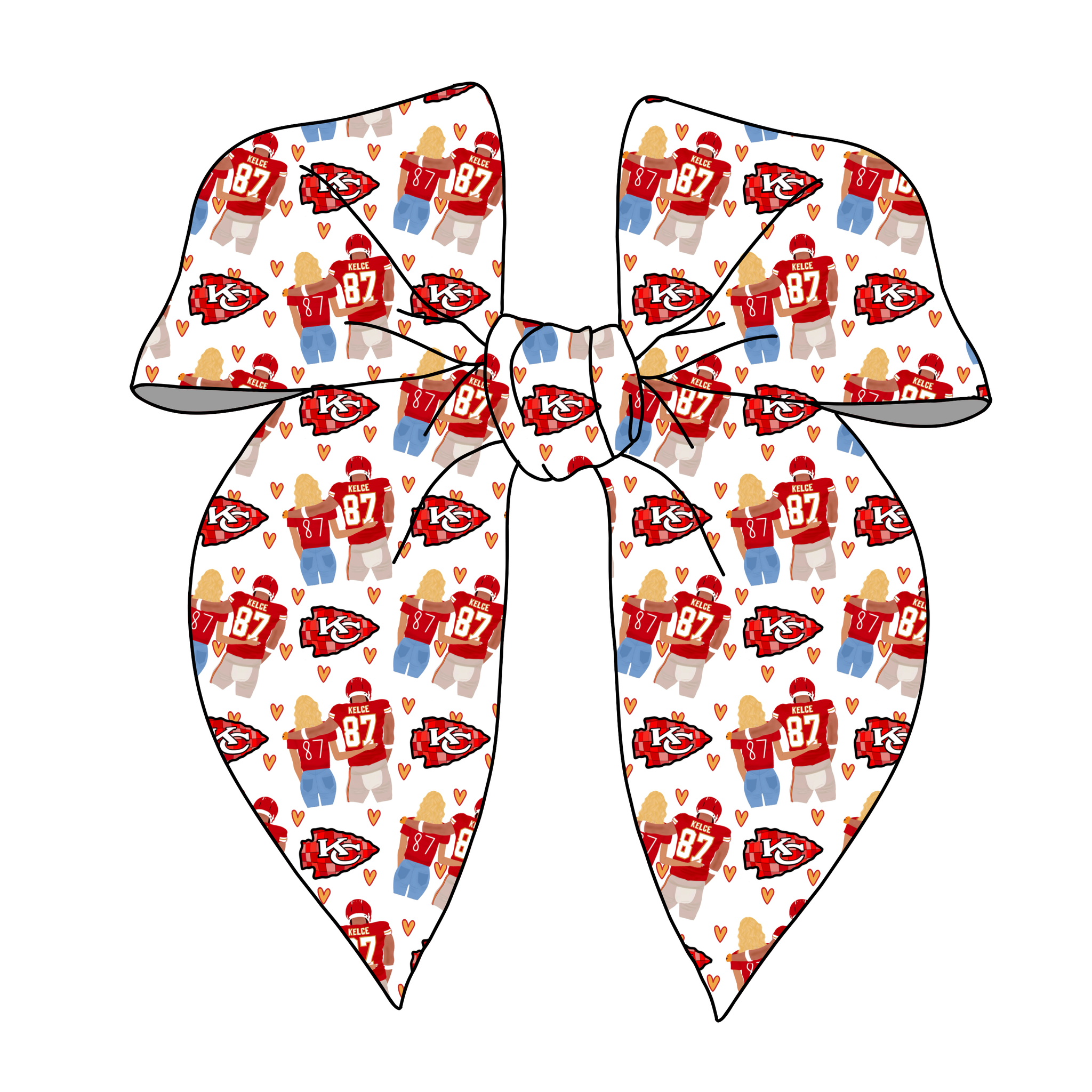 (PREORDER) PRE-TIED SURGED EDGE BOW-In My Kelce Swift Era