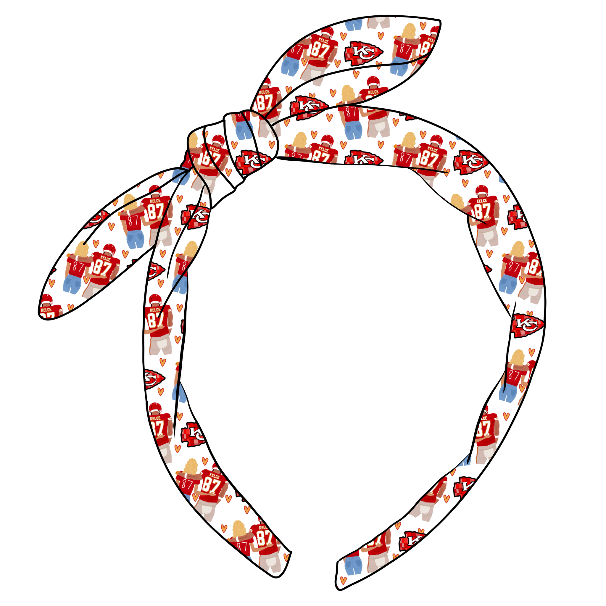 (PREORDER) KNOTTED BOW HEADBAND-In My Kelce Swift Era