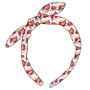 (PREORDER) KNOTTED BOW HEADBAND-In My Kelce Swift Era