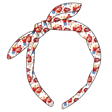 (PREORDER) KNOTTED BOW HEADBAND-In My Kelce Swift Era