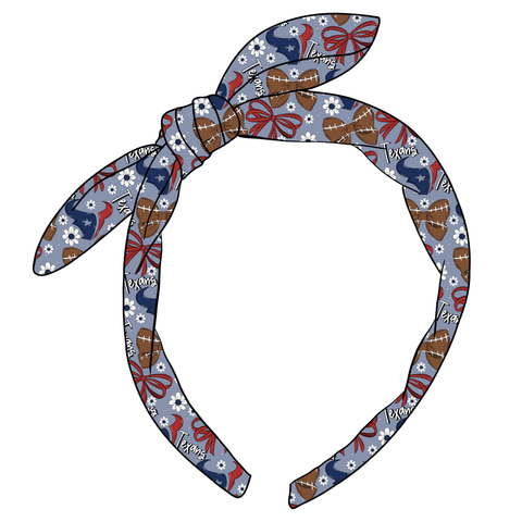 (PREORDER) KNOTTED BOW HEADBAND-NFL-Texans