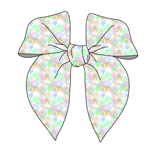 **PREORDER** PRE-TIED SURGED EDGE BOW-Swiftie Floral