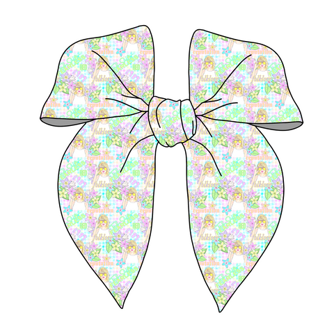 **PREORDER** PRE-TIED SURGED EDGE BOW-Swiftie Floral