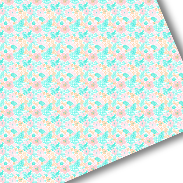 **READY TO SHIP!** Tropical Floral Premium Faux Leather