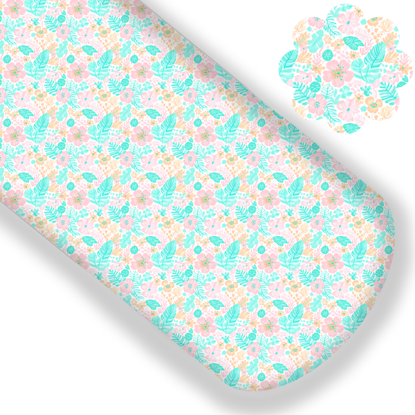 **READY TO SHIP!** Tropical Floral Premium Faux Leather
