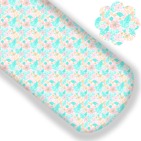 **READY TO SHIP!** Tropical Floral Premium Faux Leather