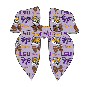 (PREORDER) PRE-TIED SURGED EDGE BOW-College Football-LSU Tigers
