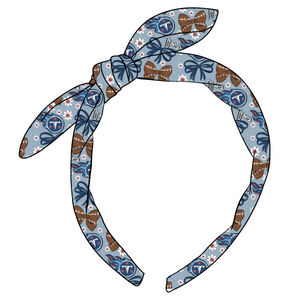 (PREORDER) KNOTTED BOW HEADBAND-NFL-Titans