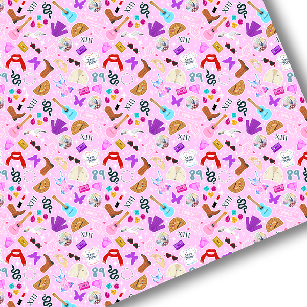 Pink T Swift Icons Premium Faux Leather