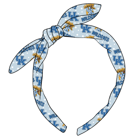 (PREORDER) KNOTTED BOW HEADBAND-College Football-Kentucky Wildcats