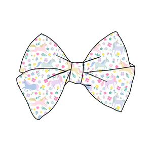 (PREORDER) PRE-TIED BOW-Unicorn Floral