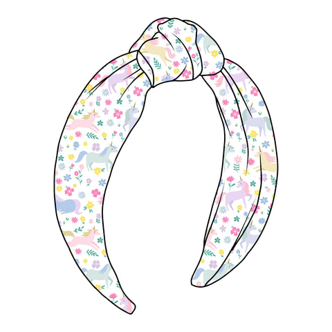 (PREORDER) TOP KNOT HEADBAND-Unicorn Floral