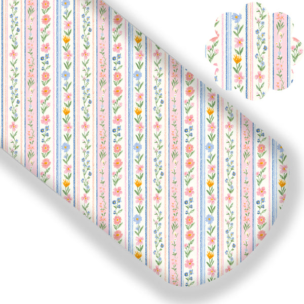 Vintage Floral Pannel Premium Faux Leather