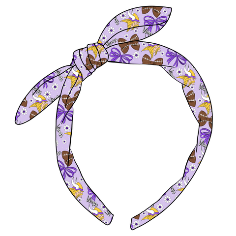 (PREORDER) KNOTTED BOW HEADBAND-NFL-Vikings
