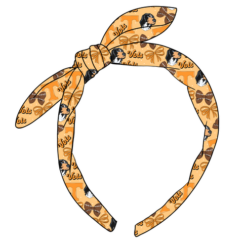 (PREORDER) KNOTTED BOW HEADBAND-Tennessee Volunteers